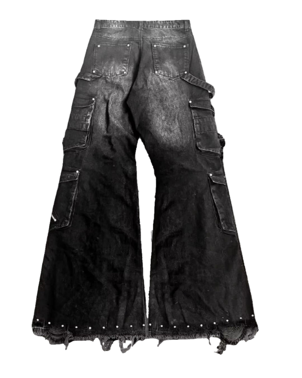 Oversized Pockets with Wide Legs Floor Mopping Y2K Mens Jeans Hip Hop Black Ripped Baggy Jeans Harajuku Gothic Pants Streetwear