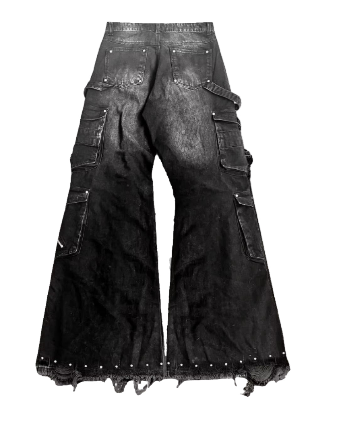 Oversized Pockets with Wide Legs Floor Mopping Y2K Mens Jeans Hip Hop Black Ripped Baggy Jeans Harajuku Gothic Pants Streetwear