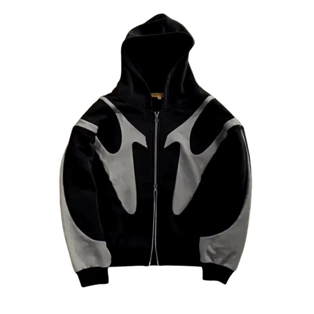 American Retro Letter Printed Devil Pattern Hoodie Y2K Harajuku Casual Couple Zipper Hoodies Sweatshirt Fashion Street Clothing