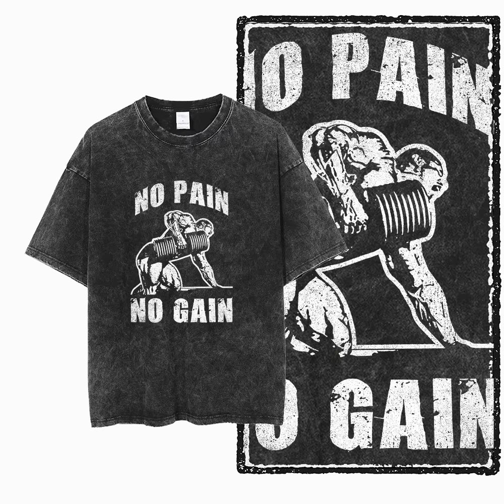 YG BODY BUILDING Printed Cotton Acid Washed Graphic Unisex T Shirt Cool CROSSFIT Streetwear Men Tshirts Big Size Tee for Men