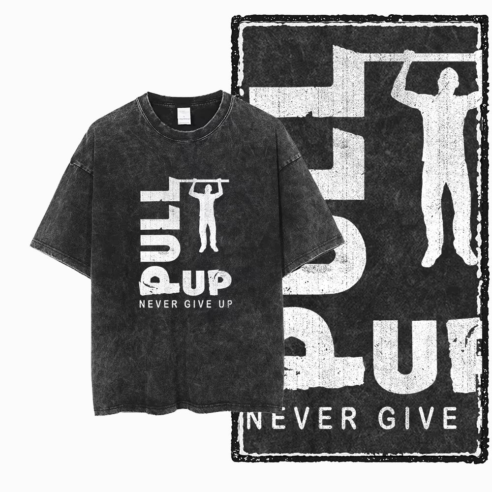 YG BODY BUILDING Printed Cotton Acid Washed Graphic Unisex T Shirt Cool CROSSFIT Streetwear Men Tshirts Big Size Tee for Men