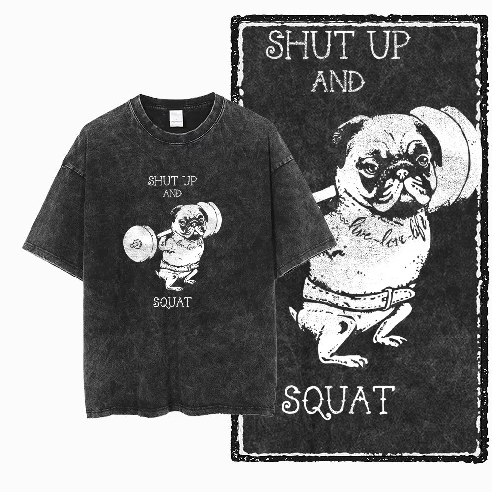 YG BODY BUILDING Printed Cotton Acid Washed Graphic Unisex T Shirt Cool CROSSFIT Streetwear Men Tshirts Big Size Tee for Men