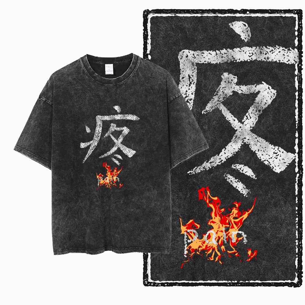 YG BODY BUILDING Printed Cotton Acid Washed Graphic Unisex T Shirt Cool CROSSFIT Streetwear Men Tshirts Big Size Tee for Men